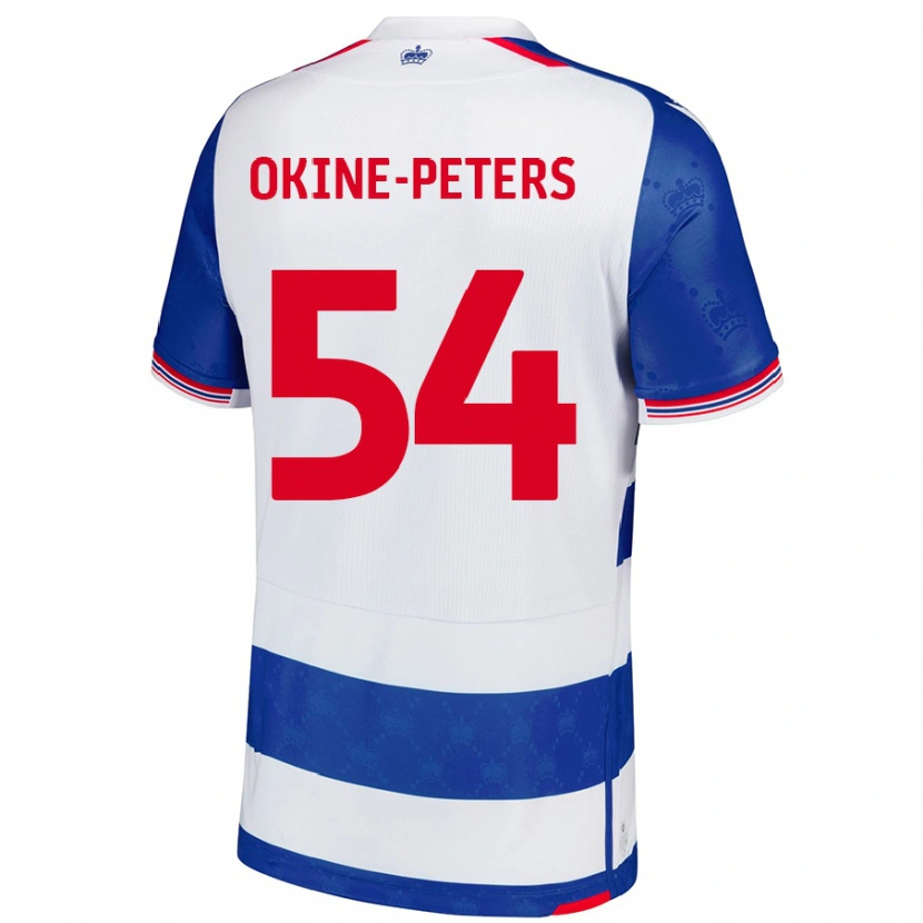 Danxen Mann Jeremiah Okine-Peters #54 Blå Hvit Hjemmetrøye Drakt Trøye 2024/25 Skjorter T-Skjorte