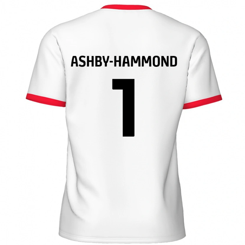 Danxen Mann Taye Ashby-Hammond #1 Hvit Rød Hjemmetrøye Drakt Trøye 2024/25 Skjorter T-Skjorte