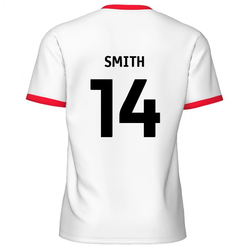 Danxen Mann Kane Smith #14 Hvit Rød Hjemmetrøye Drakt Trøye 2024/25 Skjorter T-Skjorte