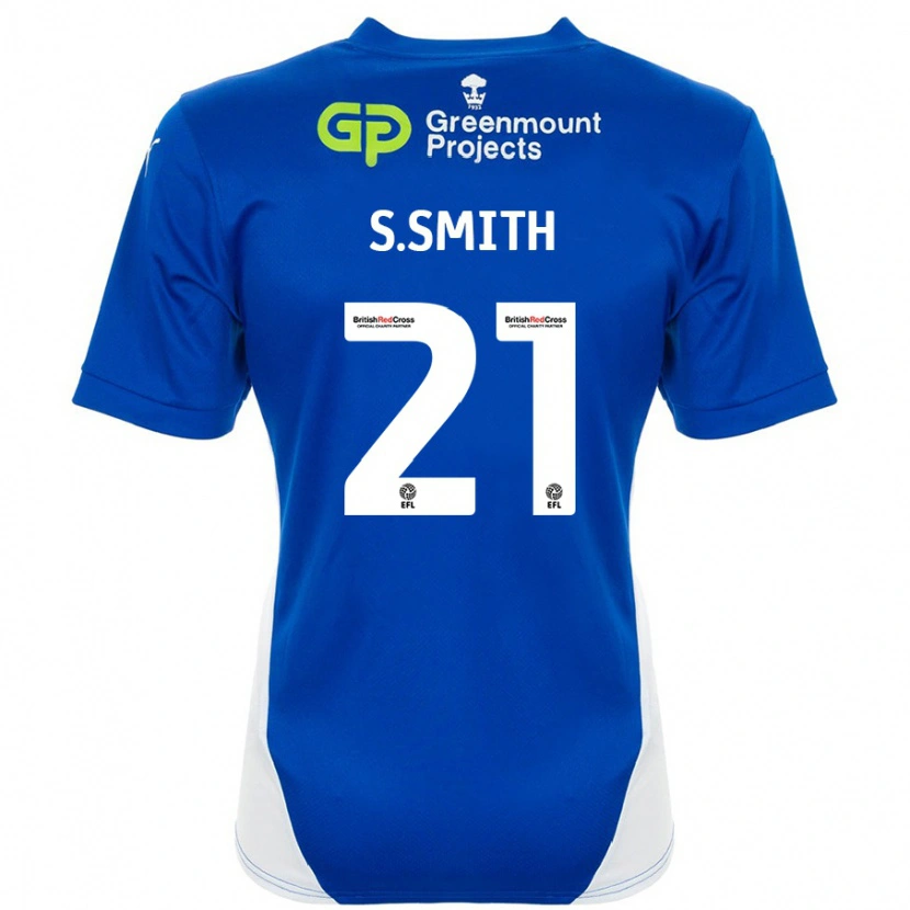 Danxen Mann Scott Smith #21 Blå Hvit Hjemmetrøye Drakt Trøye 2024/25 Skjorter T-Skjorte