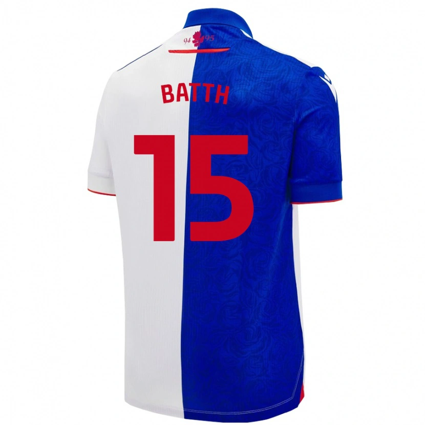 Danxen Mann Danny Batth #15 Himmelblå Hvit Hjemmetrøye Drakt Trøye 2024/25 Skjorter T-Skjorte