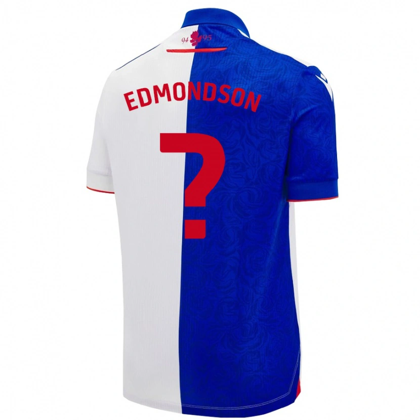 Danxen Mann Stephen Edmondson #0 Himmelblå Hvit Hjemmetrøye Drakt Trøye 2024/25 Skjorter T-Skjorte