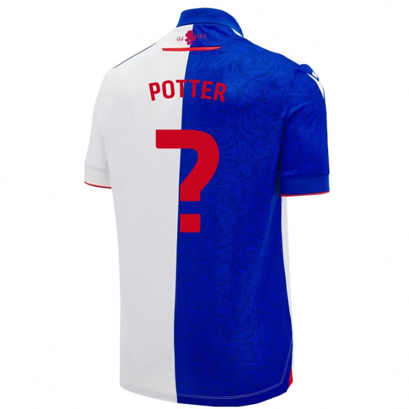 Danxen Mann Aaron Potter #0 Himmelblå Hvit Hjemmetrøye Drakt Trøye 2024/25 Skjorter T-Skjorte