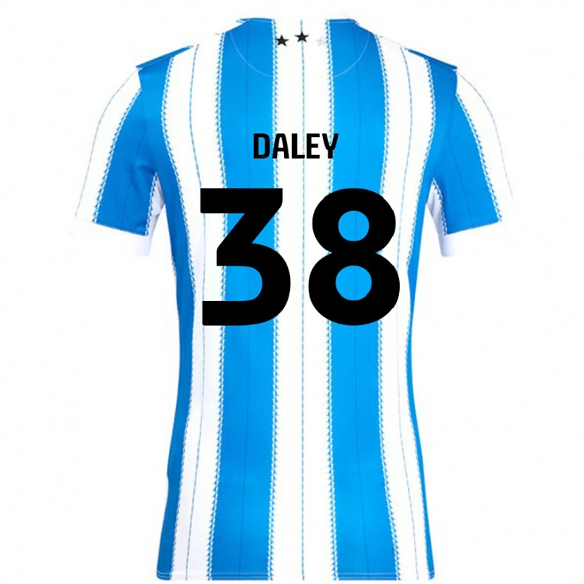 Danxen Mann Luke Daley #38 Blå Hvit Hjemmetrøye Drakt Trøye 2024/25 Skjorter T-Skjorte