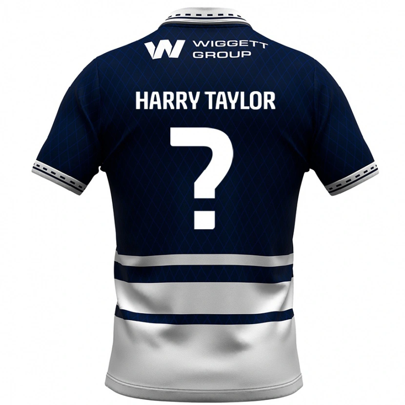 Danxen Mann Harry Taylor #0 Marineblå Hvit Hjemmetrøye Drakt Trøye 2024/25 Skjorter T-Skjorte