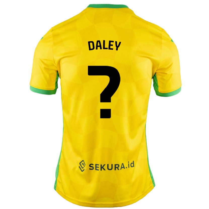 Danxen Mann Damari Daley #0 Gul Grønn Hjemmetrøye Drakt Trøye 2024/25 Skjorter T-Skjorte