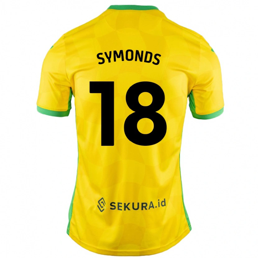 Danxen Mann Freya Symonds #18 Gul Grønn Hjemmetrøye Drakt Trøye 2024/25 Skjorter T-Skjorte