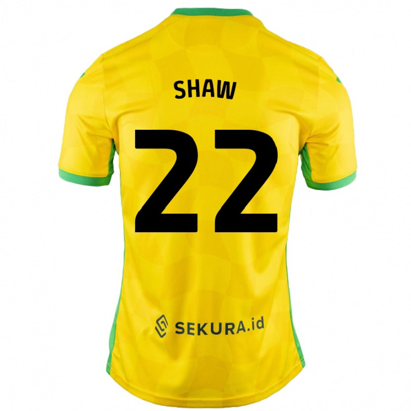 Danxen Mann Shannon Shaw #22 Gul Grønn Hjemmetrøye Drakt Trøye 2024/25 Skjorter T-Skjorte