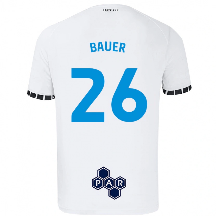 Danxen Mann Patrick Bauer #26 Hvit Hjemmetrøye Drakt Trøye 2024/25 Skjorter T-Skjorte