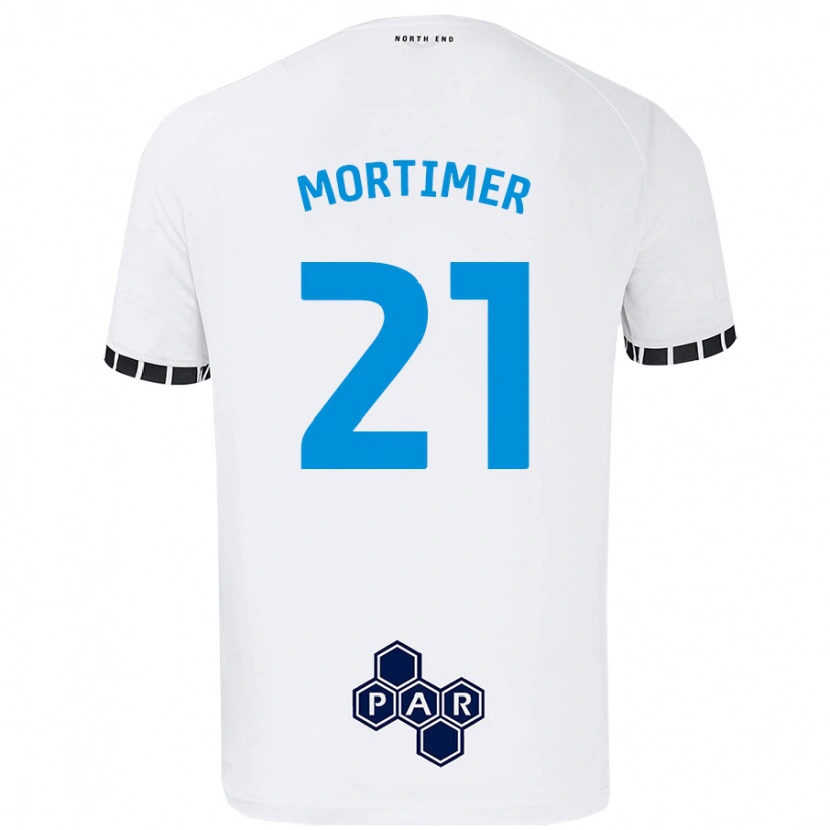 Danxen Mann Jodie Mortimer #21 Hvit Hjemmetrøye Drakt Trøye 2024/25 Skjorter T-Skjorte