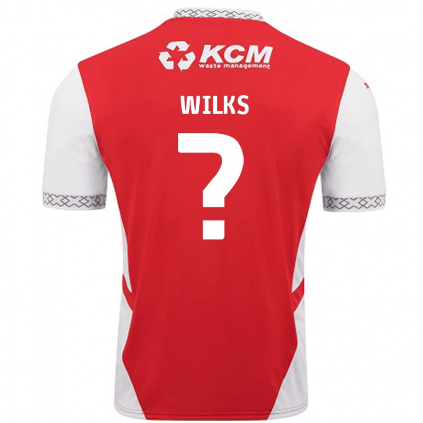 Danxen Mann Mallik Wilks #0 Rød Hvit Hjemmetrøye Drakt Trøye 2024/25 Skjorter T-Skjorte