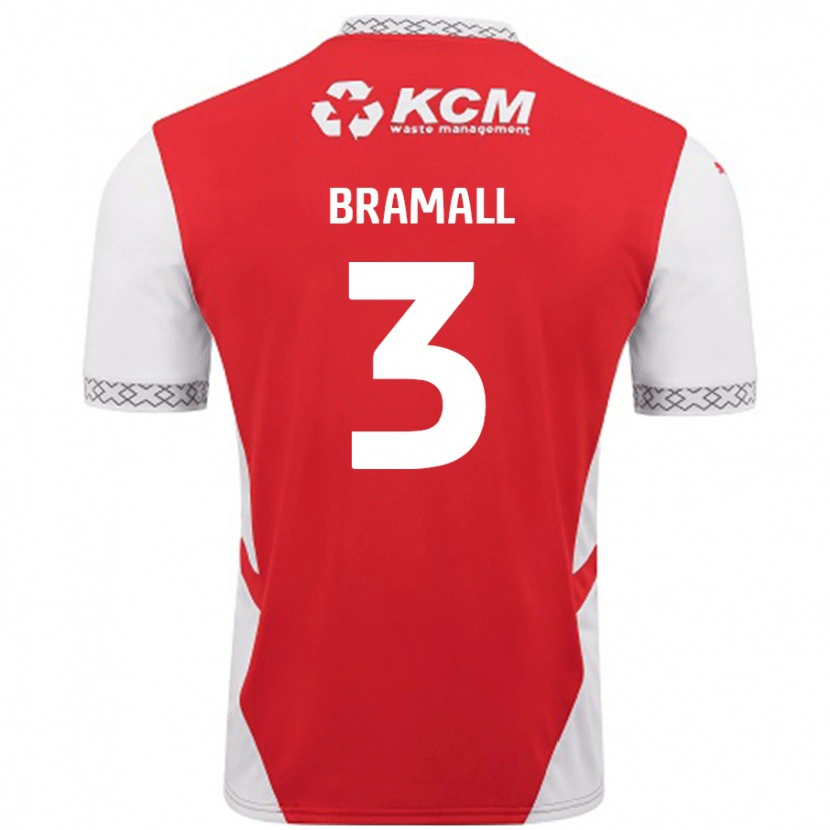 Danxen Mann Cohen Bramall #3 Rød Hvit Hjemmetrøye Drakt Trøye 2024/25 Skjorter T-Skjorte