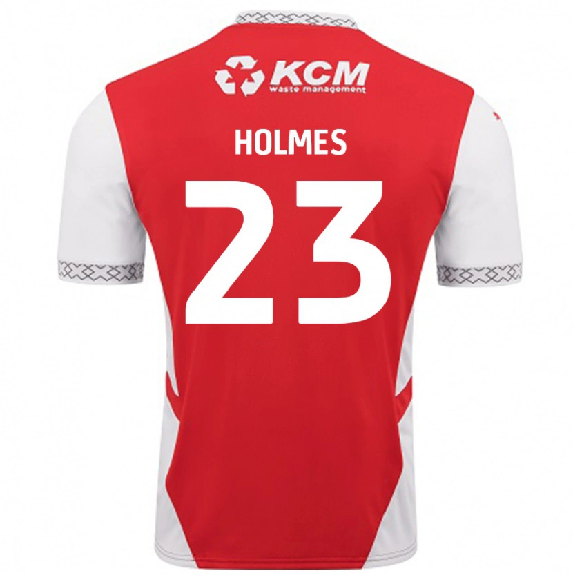 Danxen Mann Jack Holmes #23 Rød Hvit Hjemmetrøye Drakt Trøye 2024/25 Skjorter T-Skjorte