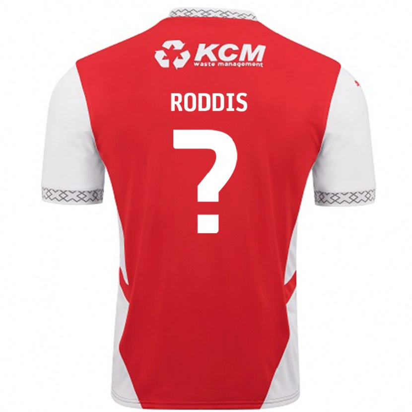 Danxen Mann Harry Roddis #0 Rød Hvit Hjemmetrøye Drakt Trøye 2024/25 Skjorter T-Skjorte