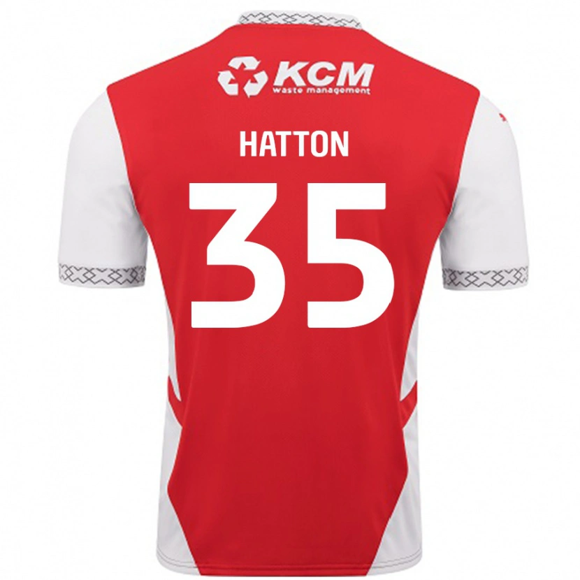 Danxen Mann Ben Hatton #35 Rød Hvit Hjemmetrøye Drakt Trøye 2024/25 Skjorter T-Skjorte