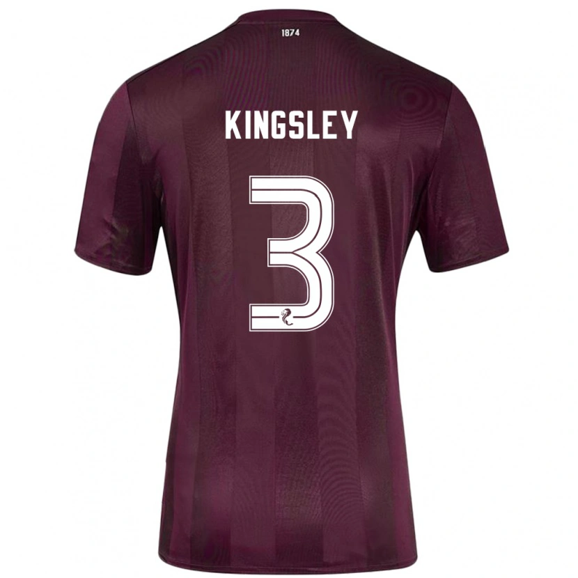 Danxen Mann Stephen Kingsley #3 Burgund Hjemmetrøye Drakt Trøye 2024/25 Skjorter T-Skjorte