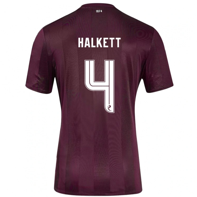 Danxen Mann Craig Halkett #4 Burgund Hjemmetrøye Drakt Trøye 2024/25 Skjorter T-Skjorte