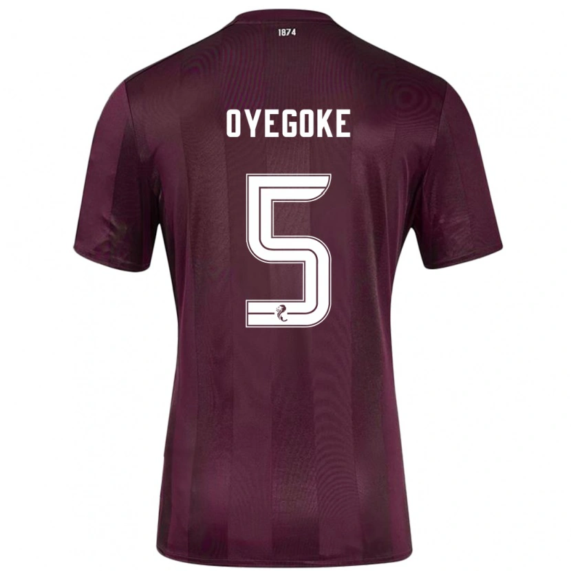 Danxen Mann Daniel Oyegoke #5 Burgund Hjemmetrøye Drakt Trøye 2024/25 Skjorter T-Skjorte