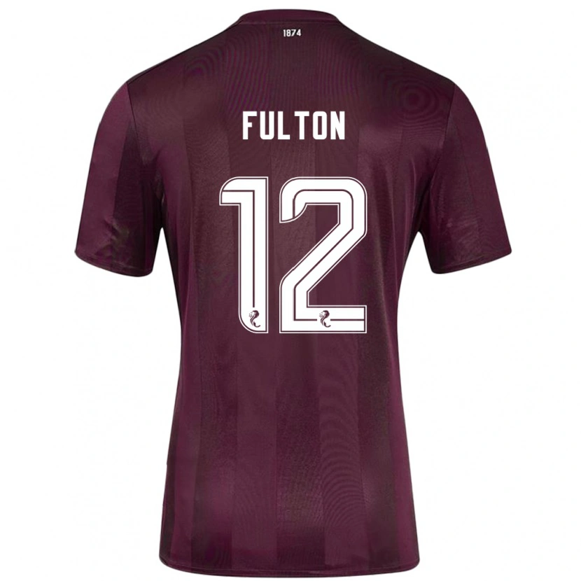 Danxen Mann Ryan Fulton #12 Burgund Hjemmetrøye Drakt Trøye 2024/25 Skjorter T-Skjorte