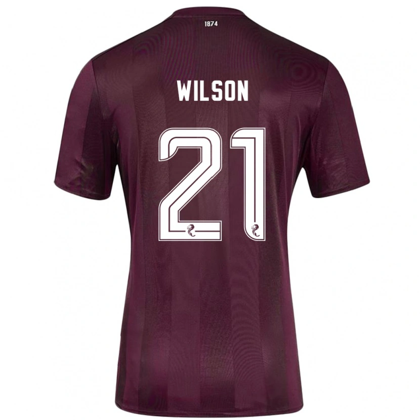 Danxen Mann James Wilson #21 Burgund Hjemmetrøye Drakt Trøye 2024/25 Skjorter T-Skjorte