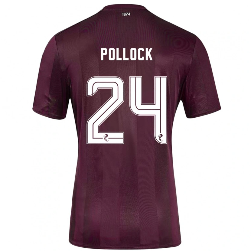 Danxen Mann Finlay Pollock #24 Burgund Hjemmetrøye Drakt Trøye 2024/25 Skjorter T-Skjorte