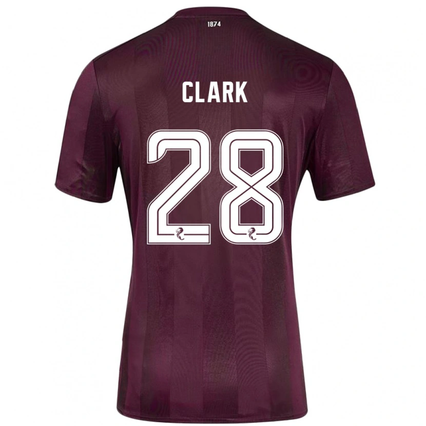 Danxen Mann Zander Clark #28 Burgund Hjemmetrøye Drakt Trøye 2024/25 Skjorter T-Skjorte
