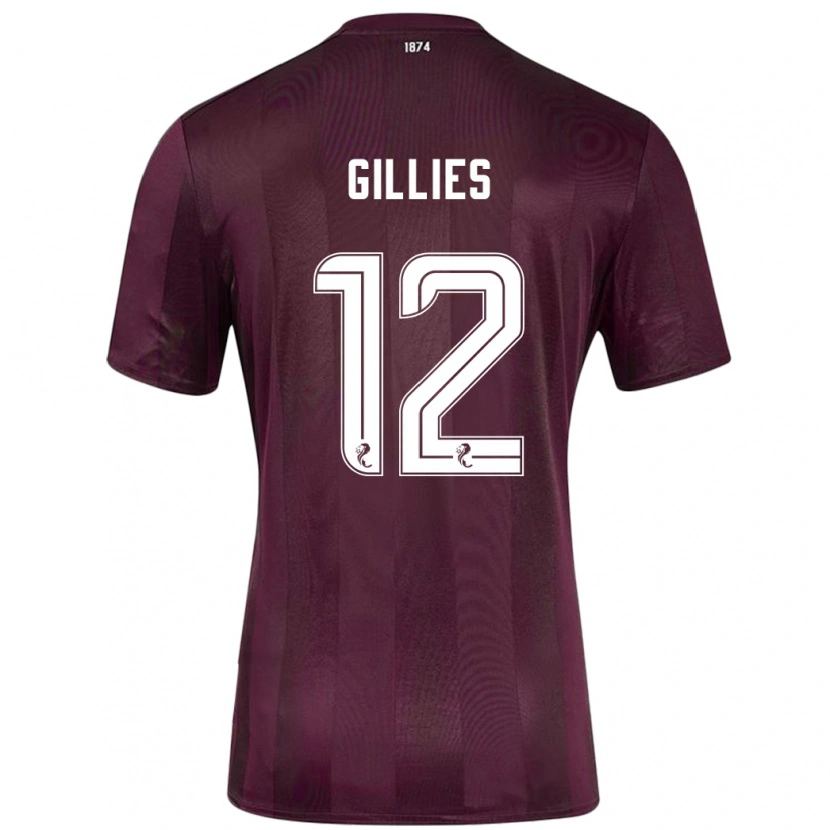 Danxen Mann Matthew Gillies #12 Burgund Hjemmetrøye Drakt Trøye 2024/25 Skjorter T-Skjorte