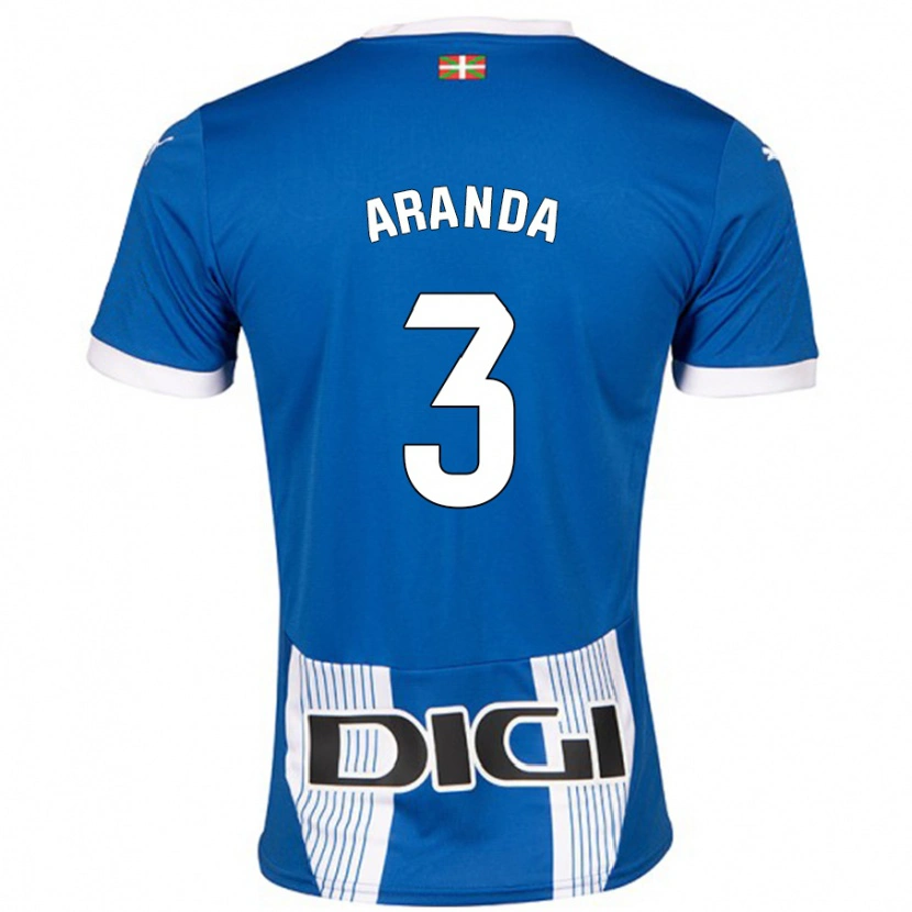 Danxen Mann Miguel Aranda #3 Blå Hjemmetrøye Drakt Trøye 2024/25 Skjorter T-Skjorte