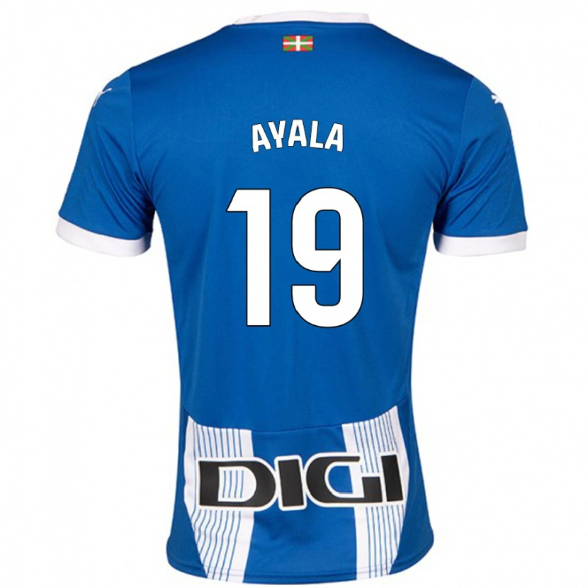 Danxen Mann Axel Ayala #19 Blå Hjemmetrøye Drakt Trøye 2024/25 Skjorter T-Skjorte