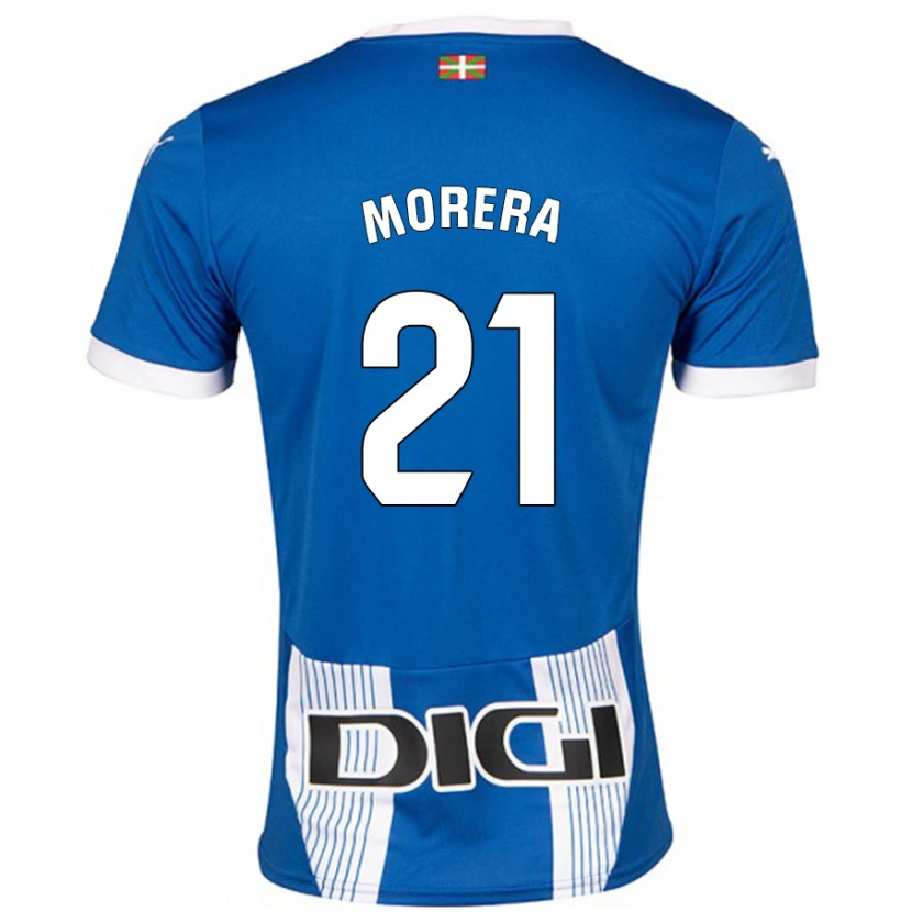 Danxen Mann Carla Morera #21 Blå Hjemmetrøye Drakt Trøye 2024/25 Skjorter T-Skjorte