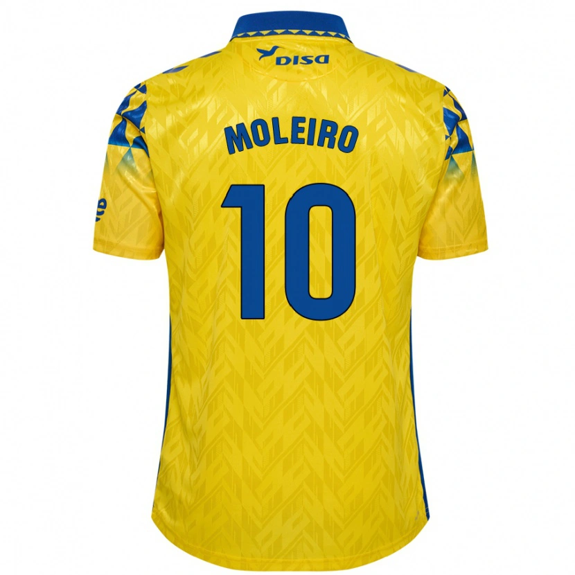 Danxen Mann Alberto Moleiro #10 Gul Blå Hjemmetrøye Drakt Trøye 2024/25 Skjorter T-Skjorte