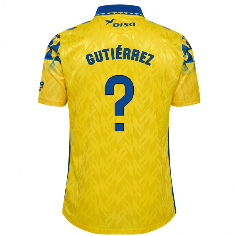 Danxen Mann Marco Gutiérrez #0 Gul Blå Hjemmetrøye Drakt Trøye 2024/25 Skjorter T-Skjorte