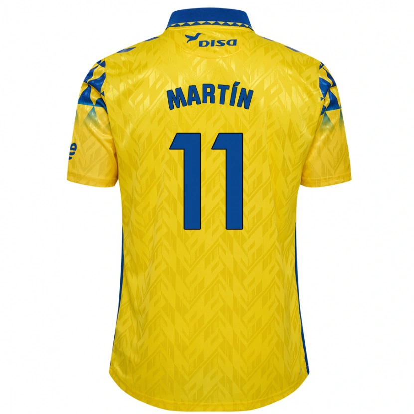 Danxen Mann Diego Martín #11 Gul Blå Hjemmetrøye Drakt Trøye 2024/25 Skjorter T-Skjorte
