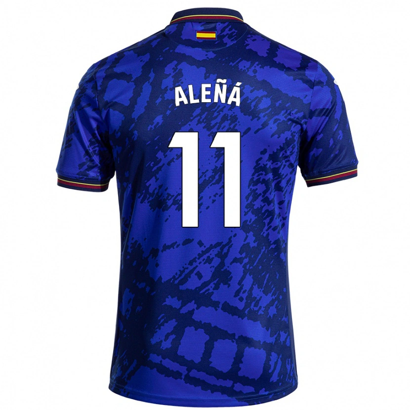 Danxen Mann Carles Aleñá #11 Mørkere Blå Hjemmetrøye Drakt Trøye 2024/25 Skjorter T-Skjorte
