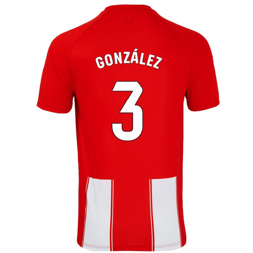 Danxen Mann Edgar González #3 Rød Hvit Hjemmetrøye Drakt Trøye 2024/25 Skjorter T-Skjorte