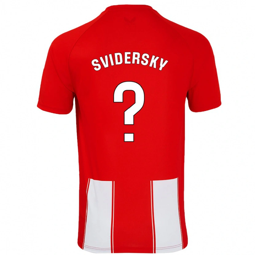 Danxen Mann Martin Svidersky #0 Rød Hvit Hjemmetrøye Drakt Trøye 2024/25 Skjorter T-Skjorte