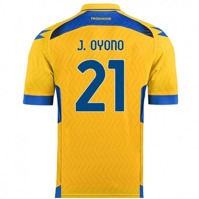 Danxen Mann Jérémy Oyono #21 Gul Hjemmetrøye Drakt Trøye 2024/25 Skjorter T-Skjorte