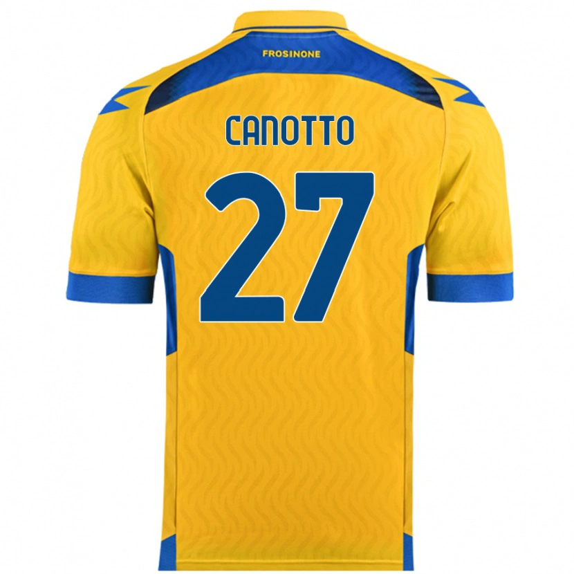 Danxen Mann Luigi Canotto #27 Gul Hjemmetrøye Drakt Trøye 2024/25 Skjorter T-Skjorte