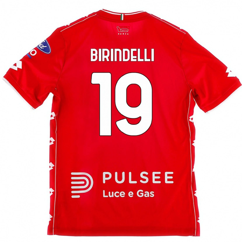 Danxen Mann Samuele Birindelli #19 Rød Hvit Hjemmetrøye Drakt Trøye 2024/25 Skjorter T-Skjorte