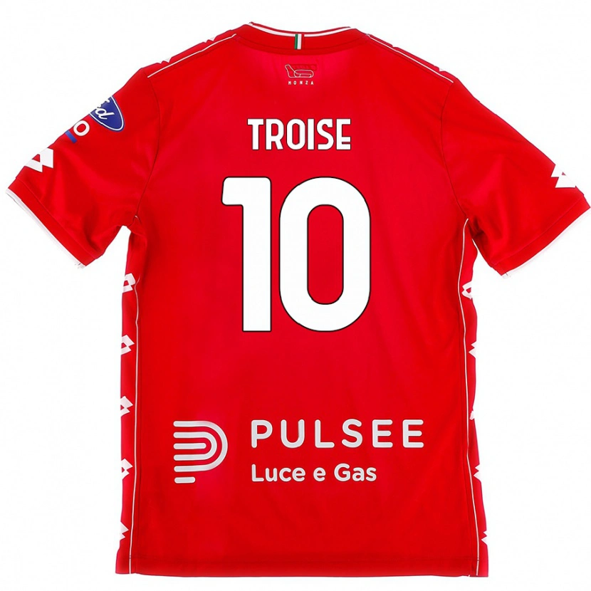Danxen Mann Antonio Troise #10 Rød Hvit Hjemmetrøye Drakt Trøye 2024/25 Skjorter T-Skjorte