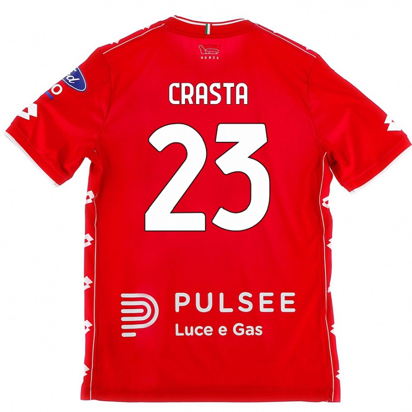 Danxen Mann Mario Crasta #23 Rød Hvit Hjemmetrøye Drakt Trøye 2024/25 Skjorter T-Skjorte