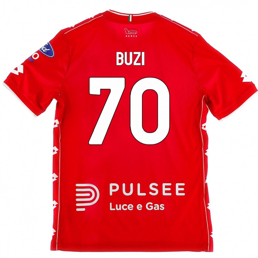 Danxen Mann Luis Buzi #70 Rød Hvit Hjemmetrøye Drakt Trøye 2024/25 Skjorter T-Skjorte