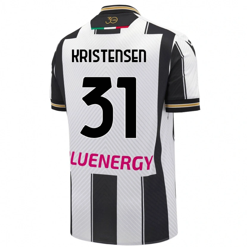 Danxen Mann Thomas Kristensen #31 Hvit Svart Hjemmetrøye Drakt Trøye 2024/25 Skjorter T-Skjorte