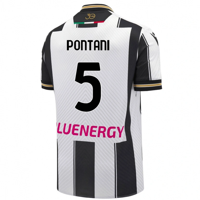 Danxen Mann Leonardo Pontani #5 Hvit Svart Hjemmetrøye Drakt Trøye 2024/25 Skjorter T-Skjorte