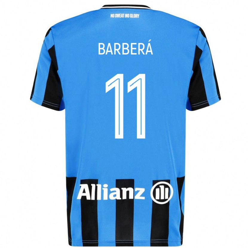 Danxen Mann Víctor Barberá #11 Himmelblå Svart Hjemmetrøye Drakt Trøye 2024/25 Skjorter T-Skjorte
