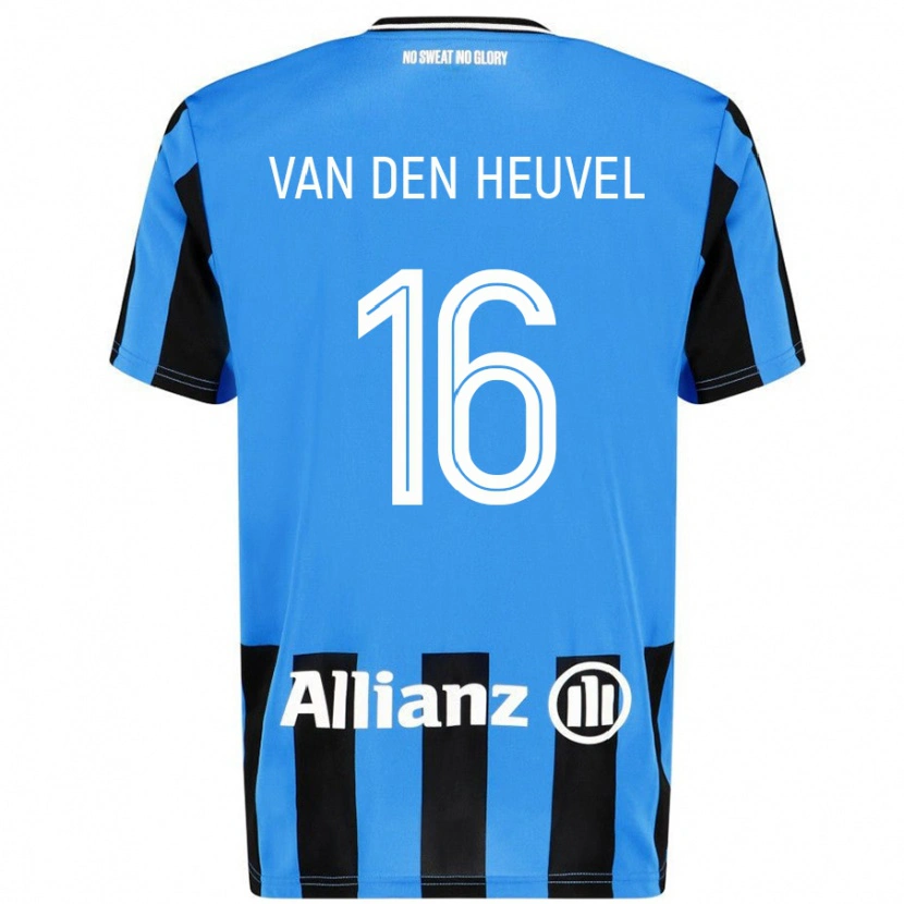 Danxen Mann Dani Van Den Heuvel #16 Himmelblå Svart Hjemmetrøye Drakt Trøye 2024/25 Skjorter T-Skjorte