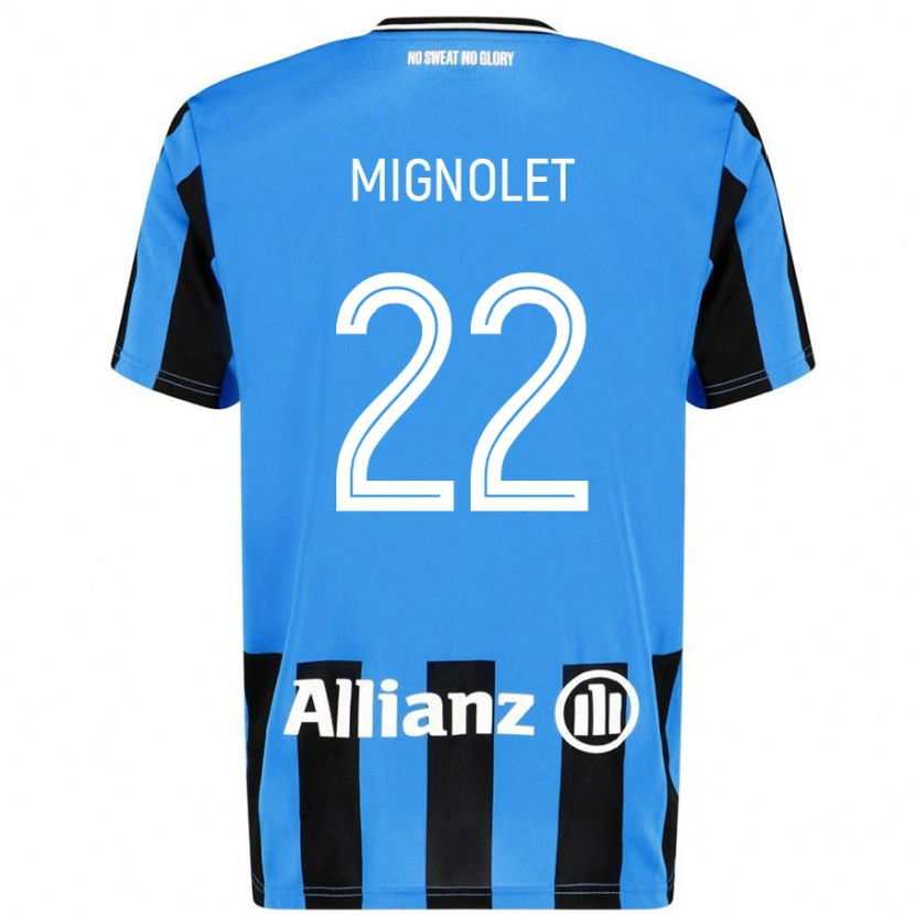 Danxen Mann Simon Mignolet #22 Himmelblå Svart Hjemmetrøye Drakt Trøye 2024/25 Skjorter T-Skjorte