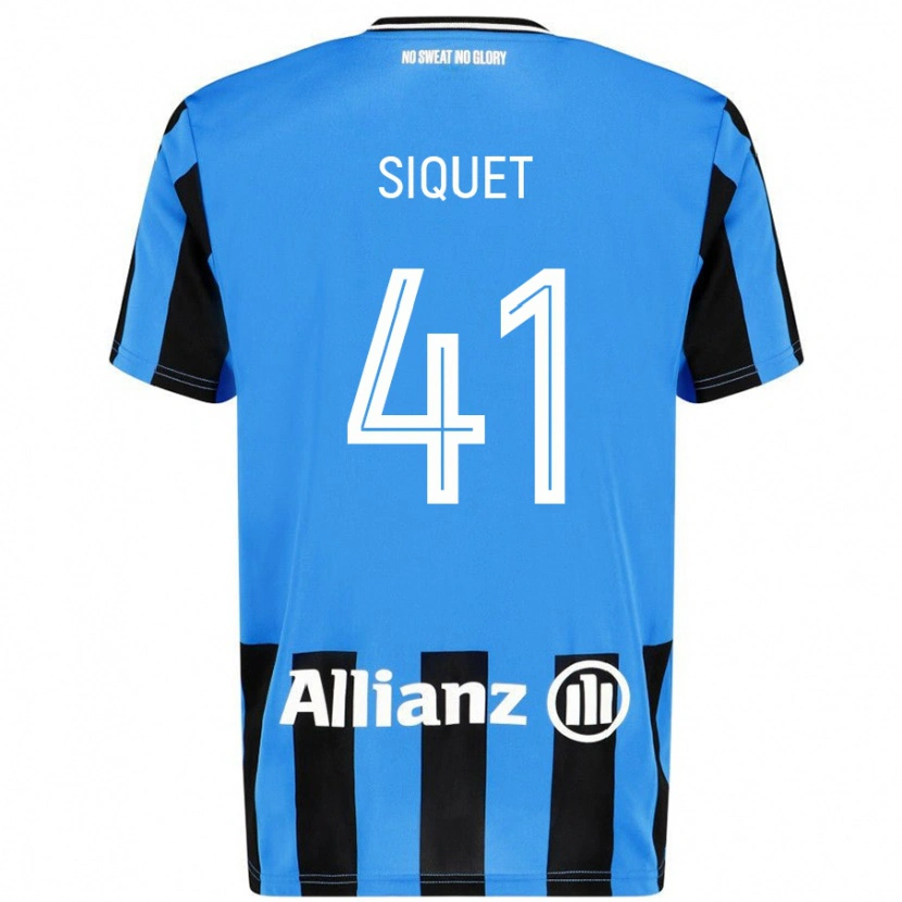 Danxen Mann Hugo Siquet #41 Himmelblå Svart Hjemmetrøye Drakt Trøye 2024/25 Skjorter T-Skjorte