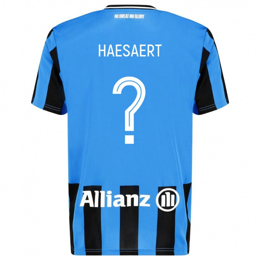 Danxen Mann Mateo Haesaert #0 Himmelblå Svart Hjemmetrøye Drakt Trøye 2024/25 Skjorter T-Skjorte