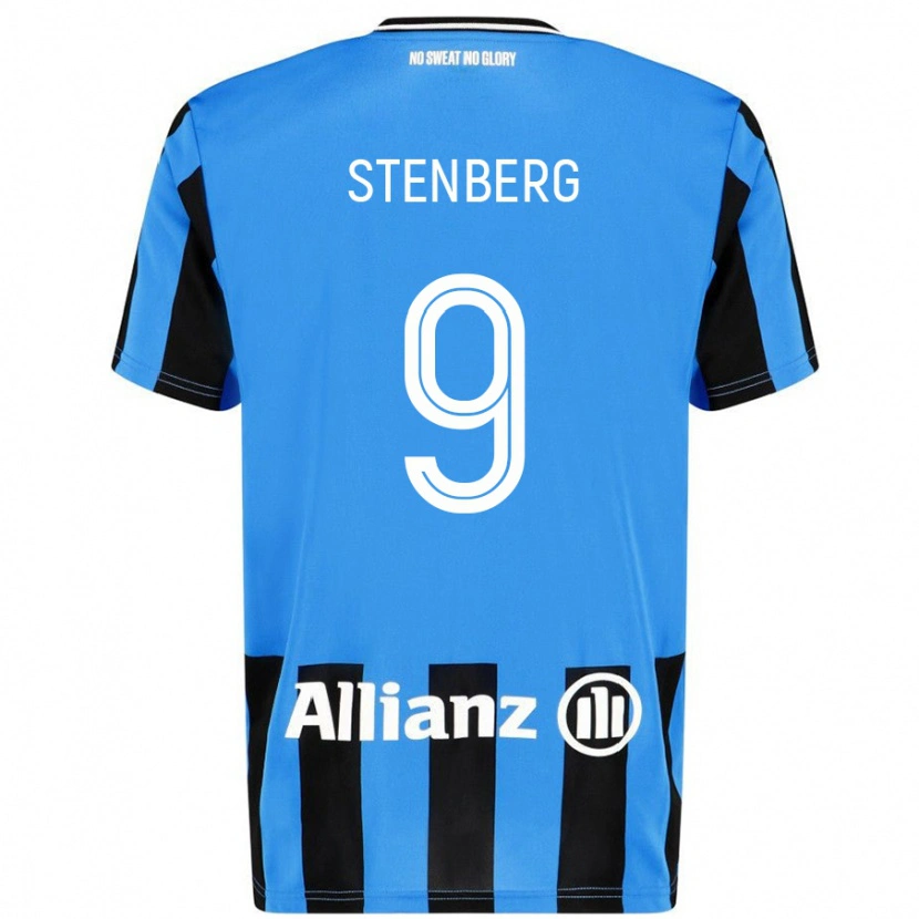 Danxen Mann Hanna Stenberg #9 Himmelblå Svart Hjemmetrøye Drakt Trøye 2024/25 Skjorter T-Skjorte